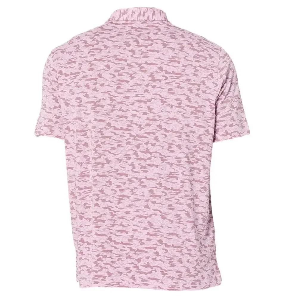 Adidas Golf‎ Polo Shirt Mens 2XL Camo Pink Short Sleeve Athletic Activewear